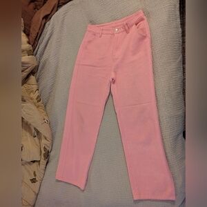 Bright Pink Mom Jeans M 6